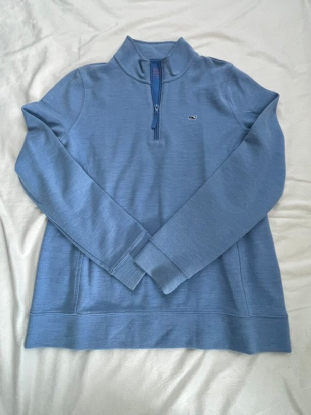 Vineyard Vines Men's Long Sleeve 1/4 Zip Pullover Sweatshirt, Blue, Size S